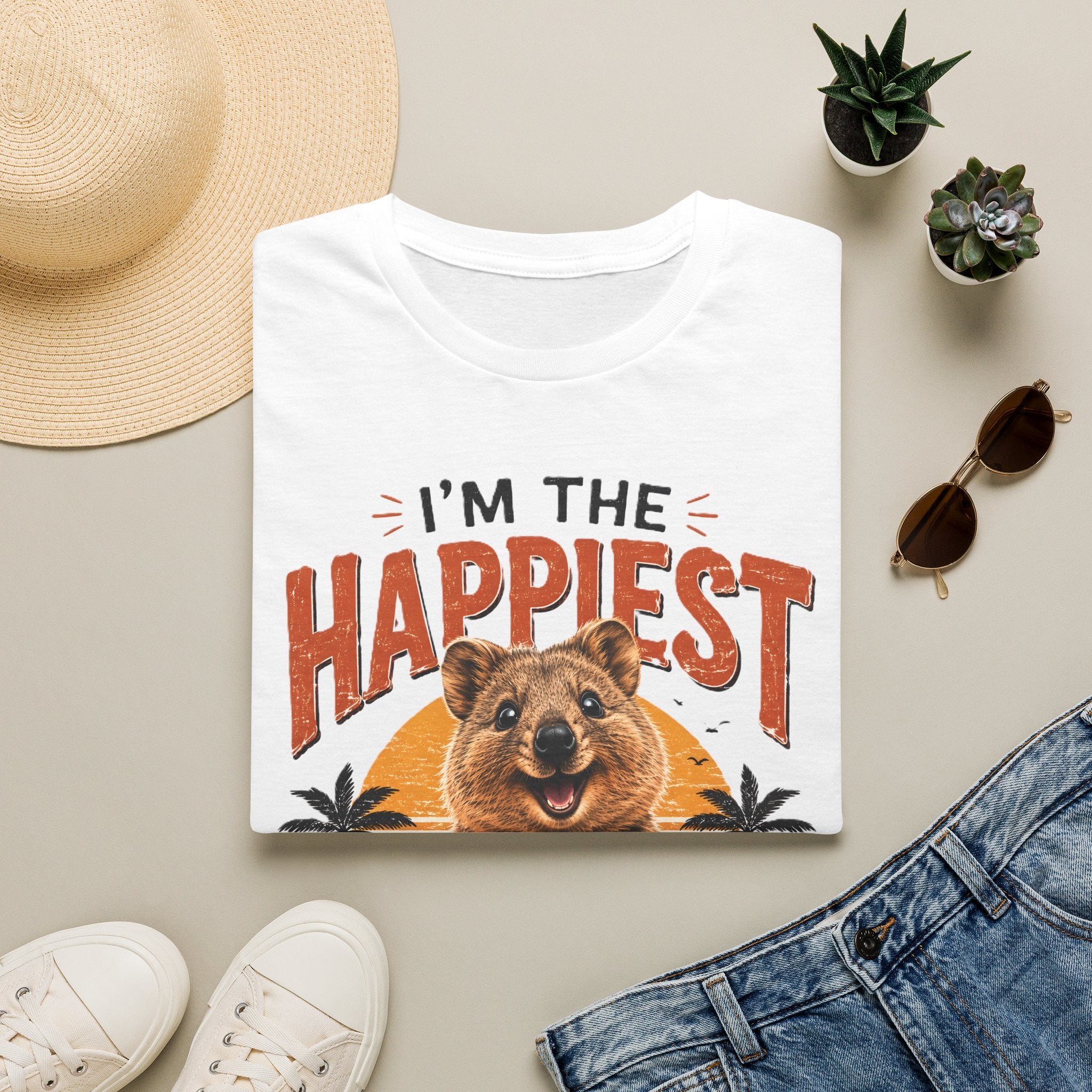 Happiest Quokka T-Shirt – “I’m the Happiest in the World” Cute Animal Tee