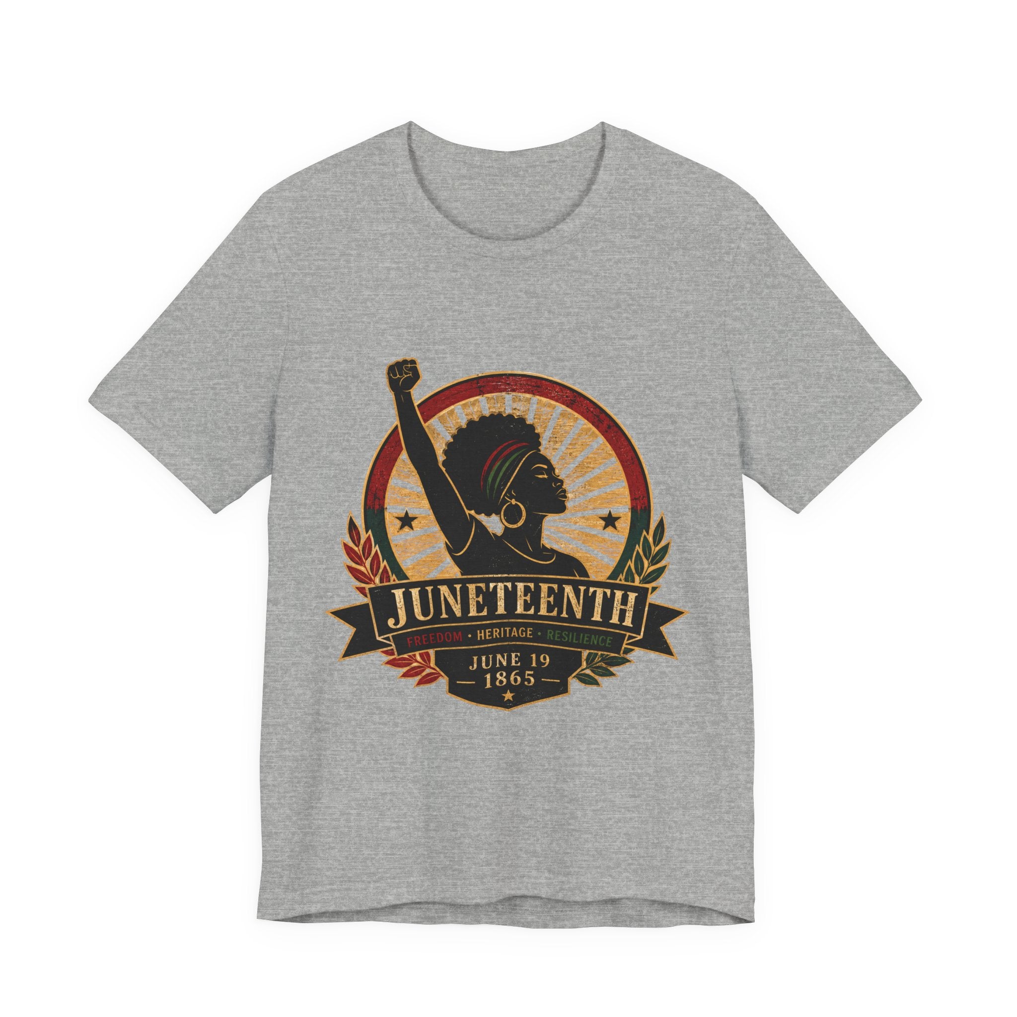 Juneteenth 1865 Shirt, Black Woman Fist Tee, Freedom Heritage Gift, June 19 Celebration