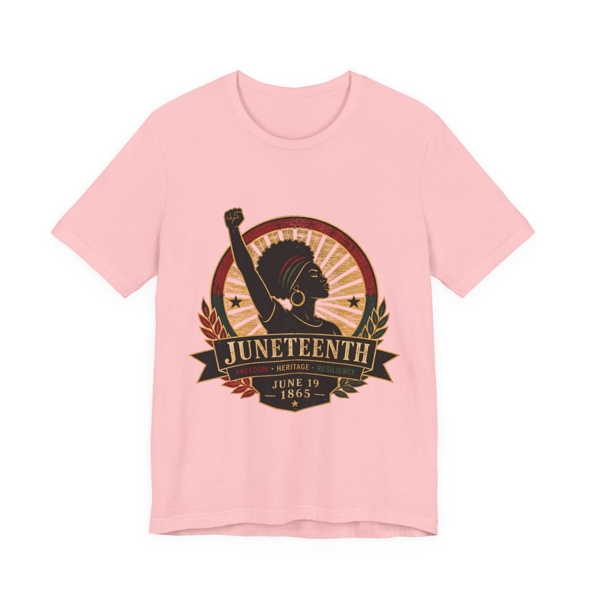Juneteenth 1865 Shirt, Black Woman Fist Tee, Freedom Heritage Gift, June 19 Celebration