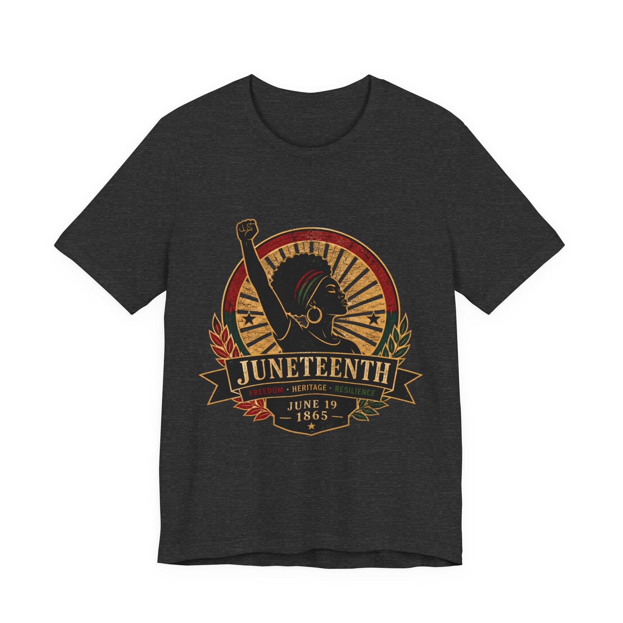 Juneteenth 1865 Shirt, Black Woman Fist Tee, Freedom Heritage Gift, June 19 Celebration