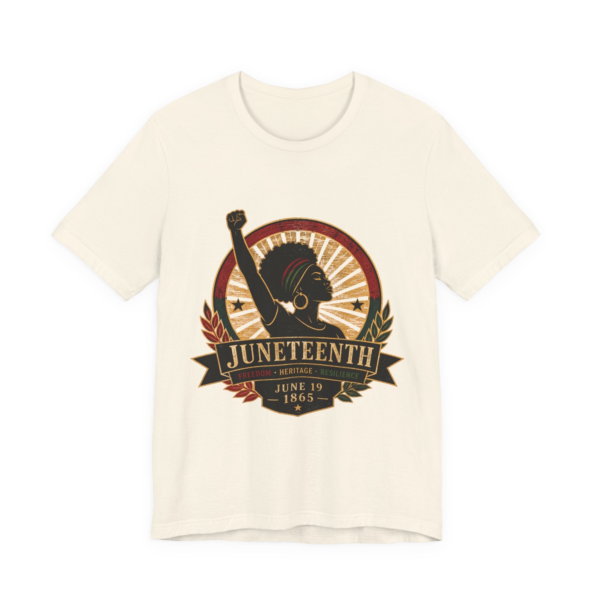 Juneteenth 1865 Shirt, Black Woman Fist Tee, Freedom Heritage Gift, June 19 Celebration